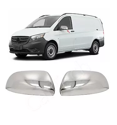 For Mercedes Vito W447 Chrome Side Wing Mirror Covers S.steel Left & Right 2014> • £20.48